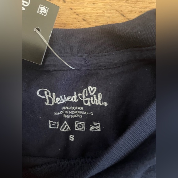 Blessed Girl Tumbler Navy Blue Graphic T-Shirt - Picture 3 of 5